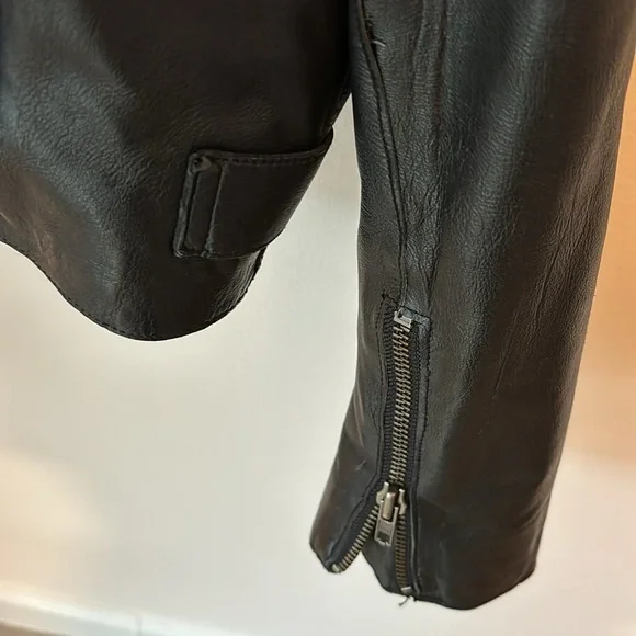Muubaa London | 100% Lamb Leather Moto Jacket Sz 8 - Picture 5 of 10